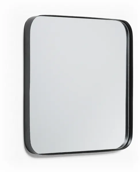 Marco, Vægspejl, sort, H40x40x3 cm